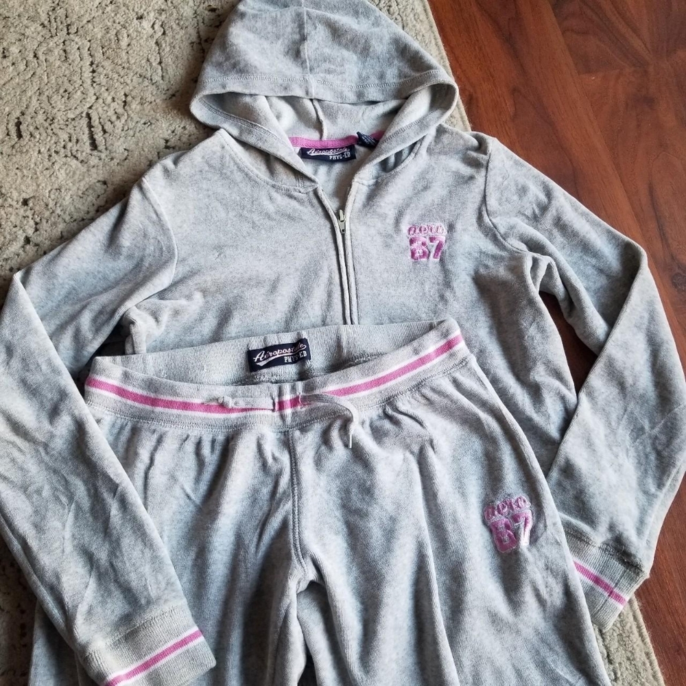 Y2k Aeropostale velour tracksuit set